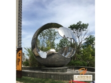 不銹鋼景觀球雕塑