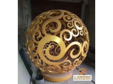 不銹鋼鏤空球雕塑